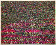 Continuum,  2008, acrylique sur papier, marouflage sur toile, 80 x 100 cm