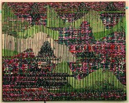 Continuum,  2008, acrylique sur papier, marouflage sur toile, 80 x 100 cm