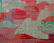 Continuum 26, 2008, acrylique sur papier japon, marouflage sur toile, 80 x 100 cm 